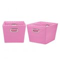 Household Essentials Household Essential 92-1 Twin Pack Med Bins-KD Pink and Mini Dot 92-1